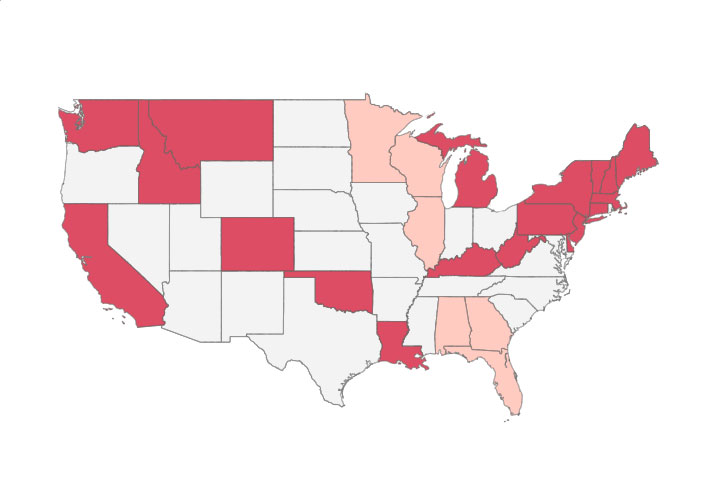 coronavirus state map